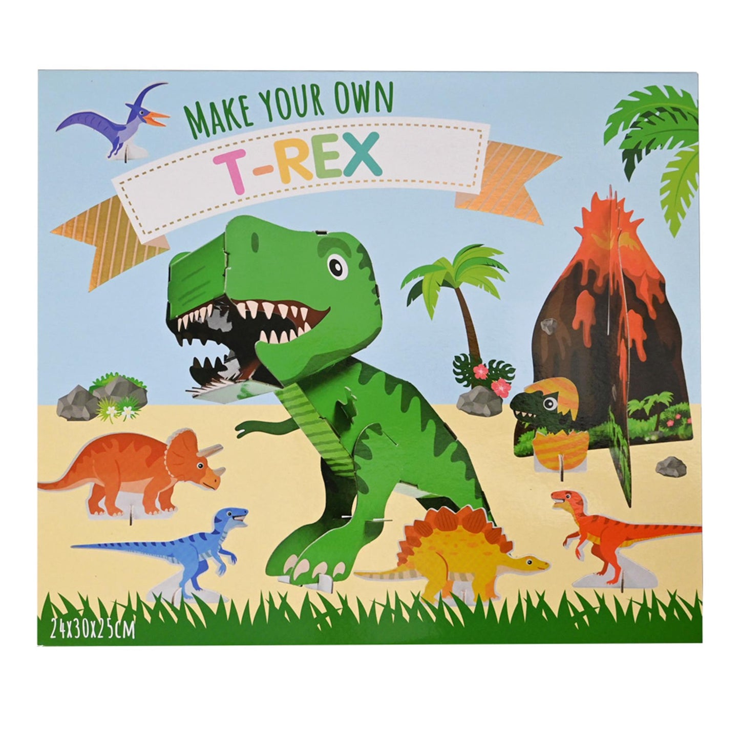 Maak je eigen unicorn, t-rex of octopus 28x28x18cm