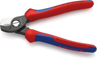 Knipex 95 12 165 sb kabelschaar | meer-componentengrepen | gebruineerd | 165 mm - 95 12 165 sb