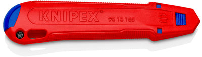 Knipex cutix universele mes stanleymes (rood blauw, incl. 2 mesbladen)