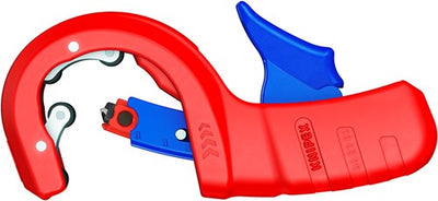 Knipex dpt50 buizensnijder voor dikwandige kunststof buizen ook kerngeschuimd snijden - capaciteit 32 - 50 mm - 202 mm - 90 23 02 bk