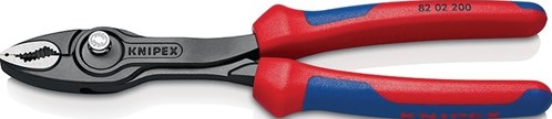 Knipex frontgrijptang | lengte 200 mm | gepolijst meercomponenten mantels | zwart gefosfateerd | 1 stuk - 82 02 200 - 82 02 200