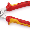 Knipex kabelschaar geïsoleerd | meercomponenten-omhullingen | vde-gekeurd | geïntegreerde openingsveer - 95 16 165 t bk