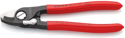 Knipex kabelschaar | kunststof bekleed | gebruineerd | lengte 165 mm - 95 41 165