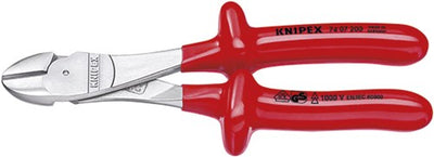 Knipex kracht-zijsnijtang verchroomd dompelisolatie, vde-getest 200 mm - 7407200