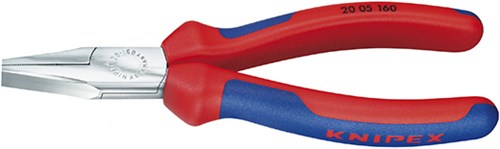 Knipex platbuigtang verchroomd met meer-componentengrepen 160 mm - 2005160