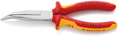 Knipex platspitse tang met zijsnijder (telefoontang) | 200 mm lengte | geïsoleerd | meer-componentengrepen - 26 26 200 sb