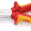 Knipex platspitse tang met zijsnijder (telefoontang) | 200 mm lengte | geïsoleerd | meercomponenten-omhulling - 26 16 200 t bk