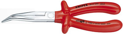 Knipex platspitse tang met zijsnijder verchroomd 200 mm - 2627200