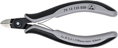 Knipex precisie elektronica-zijsnijtang esd gebruineerd 125 mm - 7912125esd