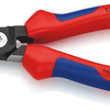 Knipex strix® striptangen met kabelschaar | meer-componentengrepen | zwart geatramenteerd - 13 62 180