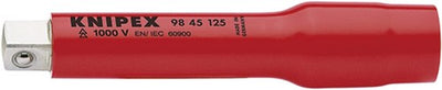 Knipex verlengstuk met binnen- buitenvierkant 1 2 125 mm - 9845125