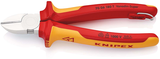 Knipex zijsnijtang | 180 mm lengte | geïsoleerd | meercomponenten-omhullingen | vde-goedgekeurd | geïntegreerde bescherming - 70 06 180 t bk - afbeelding 1