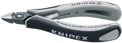 Knipex zijsnijtang spitse-kop 125 mm esd - 7942125esd