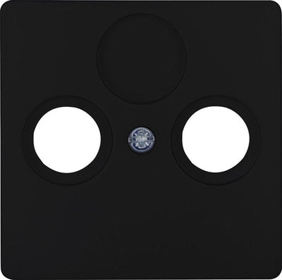 Enzo kopp hk05 mat zwart afdekplaat voor coax - 4621640