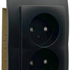 Enzo kopp hk05 mat zwart inbouw stopcontact dubbel - 4621715