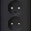 Enzo kopp hk05 mat zwart inbouw stopcontact dubbel - 4621715