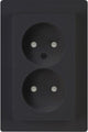 Enzo kopp hk05 mat zwart inbouw stopcontact dubbel - 4621715