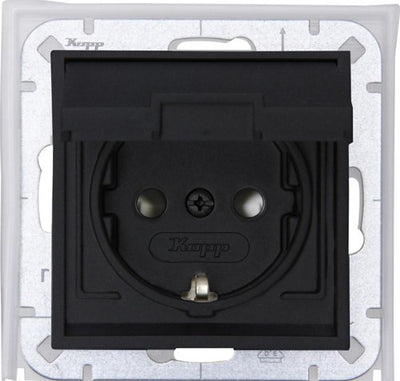 Enzo kopp hk07 antraciet ip44 inbouw stopcontact ra deksel - 4623160