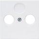 Enzo kopp hk07 pure mat wit afdekplaat voor coax - 4624040