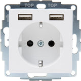 Enzo kopp hk07 pure mat wit inbouw stopcontact ra met 2x usb - 4624115 - afbeelding 1