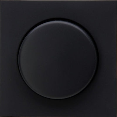 Enzo kopp hk07 pure mat zwart afdekplaat + knop dimmer - 4624530