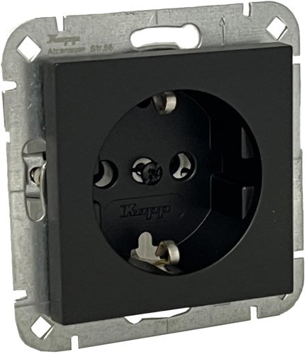 Enzo kopp hk07 pure mat zwart inbouw stopcontact ra - 4624600