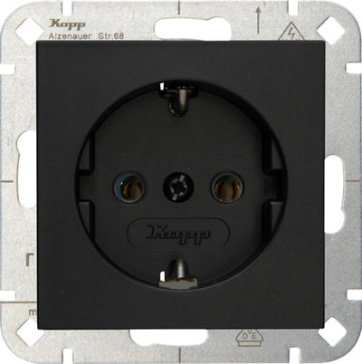 Enzo kopp hk07 pure mat zwart inbouw stopcontact ra - 4624600