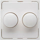 Enzo kopp hk07 wit afdekplaat + knop duo dimmer - 4622035