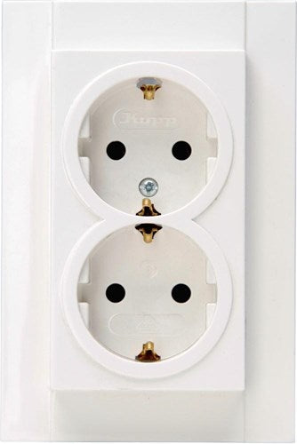 Enzo kopp hk07 wit inbouw stopcontact ra dubbel
