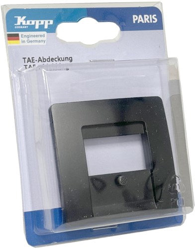 Enzo kopp paris mat zwart afdekplaat usb - 4625270