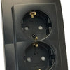Enzo kopp paris mat zwart inbouw stopcontact ra dubbel - 4625320