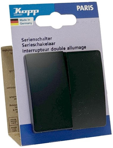 Enzo kopp paris mat zwart serieschakelaar + wip - 4625220