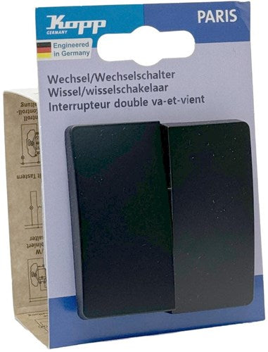 Enzo kopp paris mat zwart wissel wissel schakelaar + wip - 4625202
