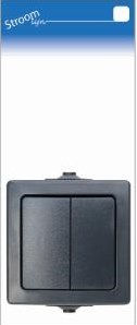 Enzo kopp swd opbouw schakelaar serie antraciet - 6628270