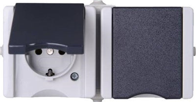 Enzo kopp swd opbouw stopcontact ra dubbel horizontaal - 6628120