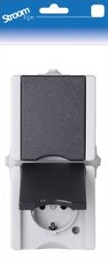 Enzo kopp swd opbouw stopcontact ra dubbel verticaal - 6628110