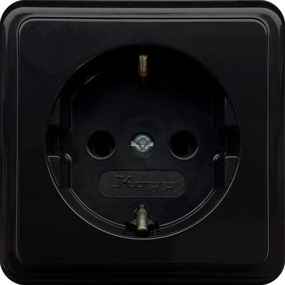 Enzo kopp zwart opbouw stopcontact ra - 4626100