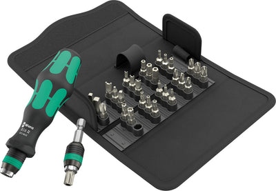 Wera kraftform kompakt 71 security dopsleutel (zwart groen, 32‑delig)