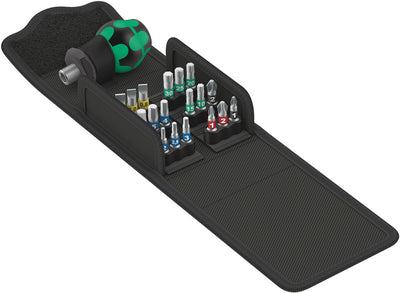 Wera kraftform kompakt stubby 1, 19-delig bitset (zwart groen)