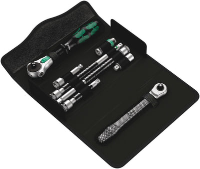 Wera kraftform compact zyklop ms1 metal speed ratel, 1 4 (zwart groen, 2-delig)