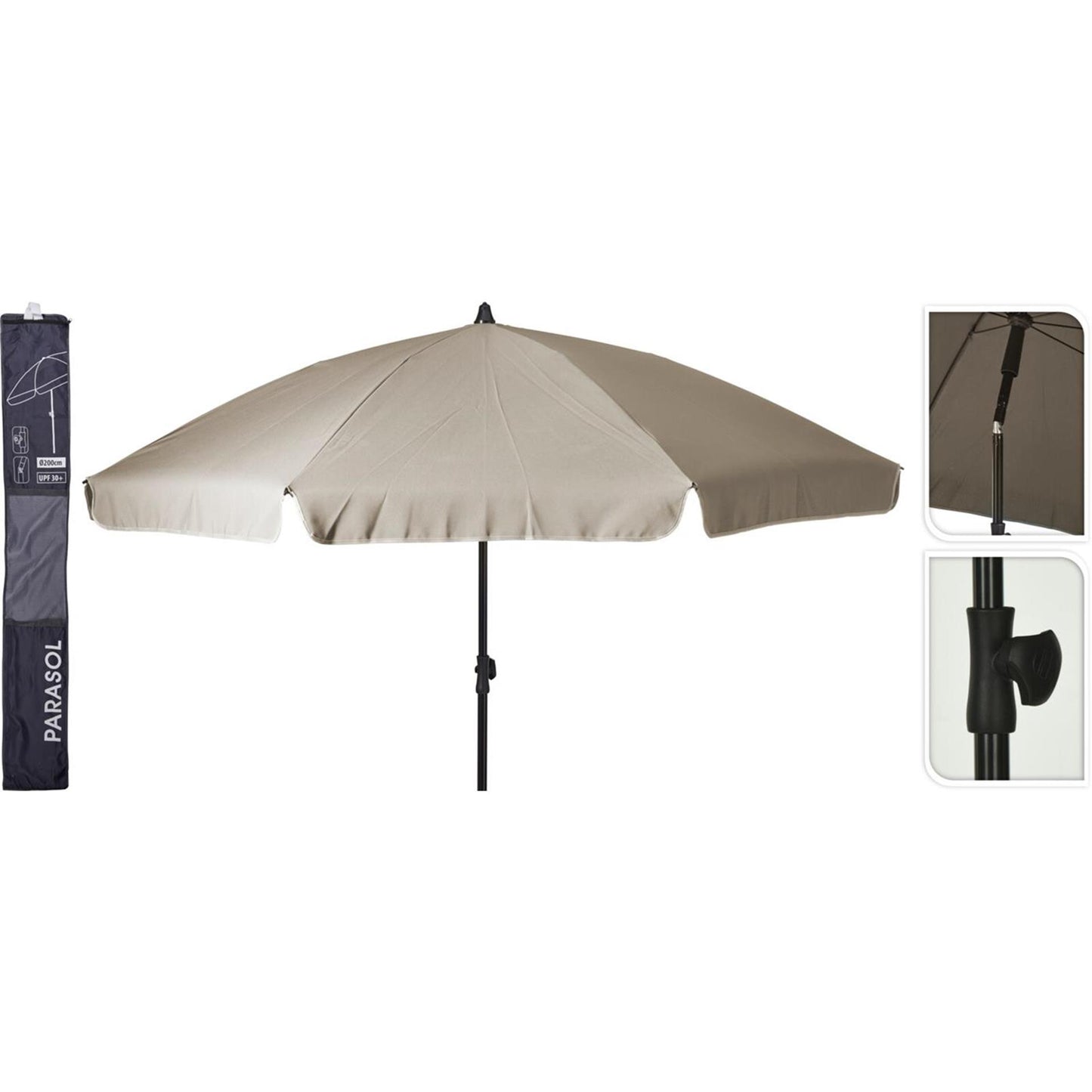 Tuinparasol taupe ø200cm