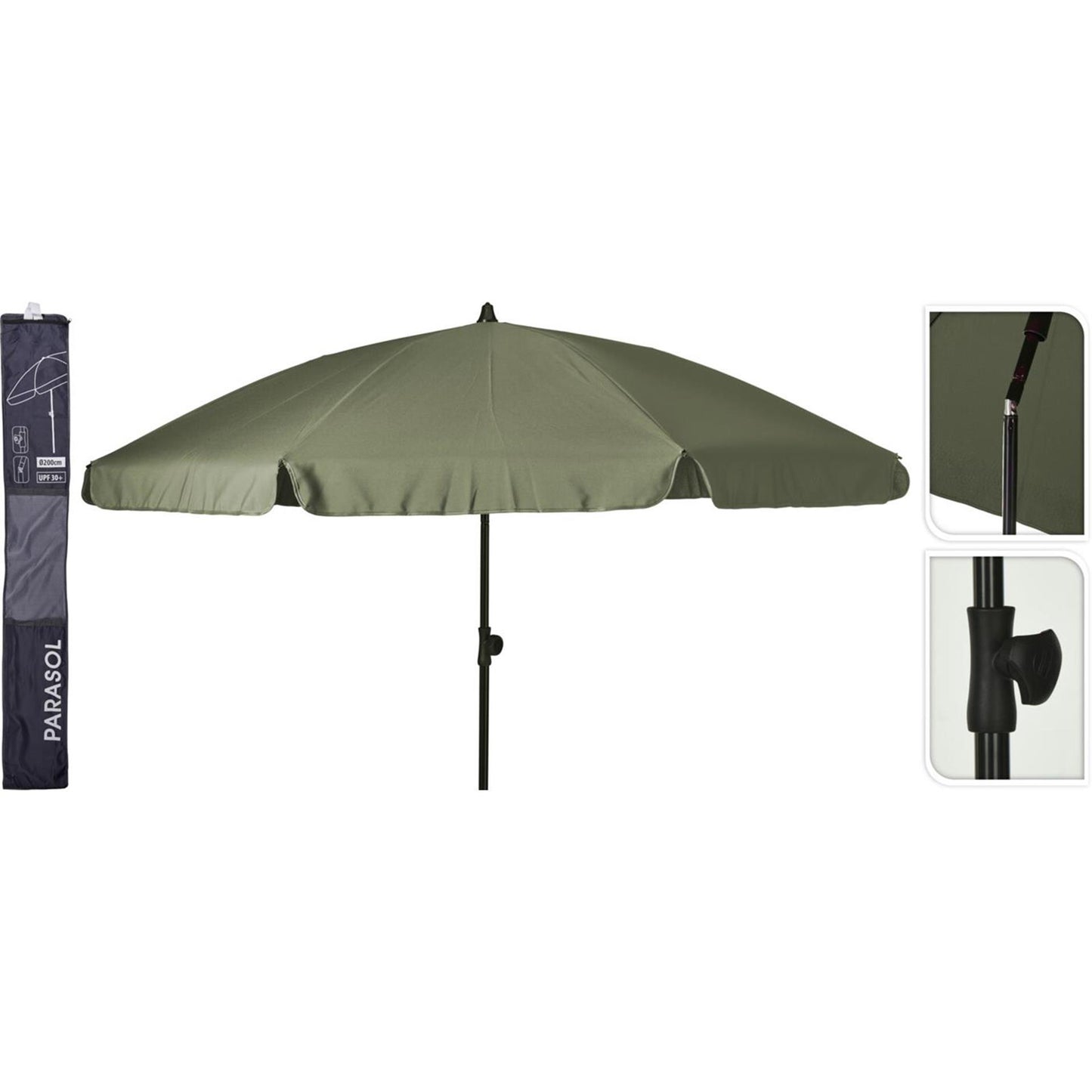 Tuinparasol groen ø200cm