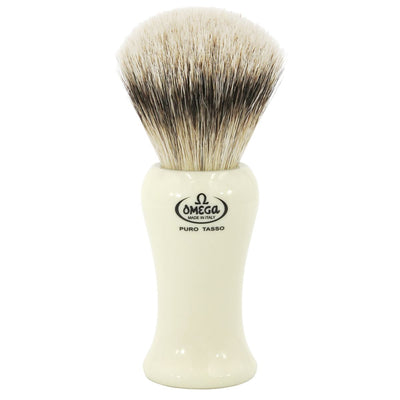 Omega scheerkwast 100% super badger crème handvat 12,5cm