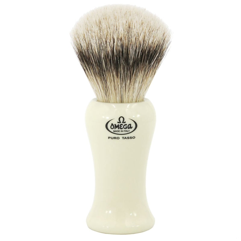 Omega scheerkwast 100% super badger crème handvat 12,5cm