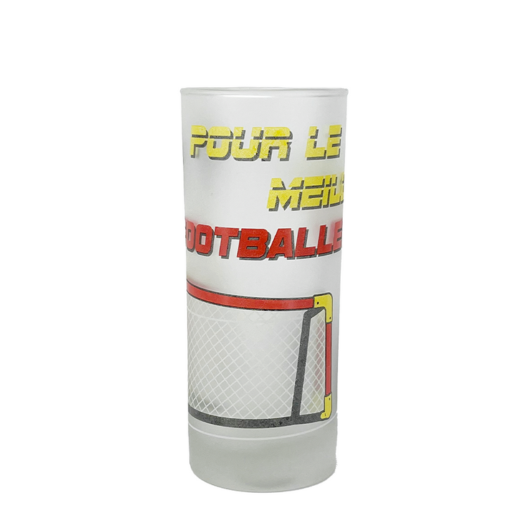 Kwikki glas frosted meilleur footballeur 250ml