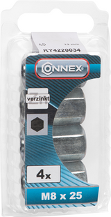 Connex verbindingsmoer (6k) m8x25 4st vz - ky4220034 - afbeelding 2
