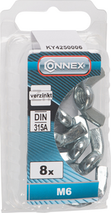 Connex vleugelmoer m6 8st vz - ky4250006 - afbeelding 2