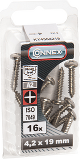 Connex plaatschroef pank 4.2x19 16st a2 - ky4564219 - afbeelding 2