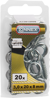 Connex oogschroef 3.0x20x8 20st vz - ky5012008 - afbeelding 2