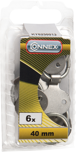Connex d-ring neerklapbaar 6st ni - ky6250013